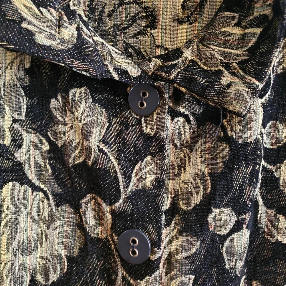 Vintage HabitaT clothes to live in Tapestry Woven Jacquard Coat/Long Blazer - Picture 16 of 16